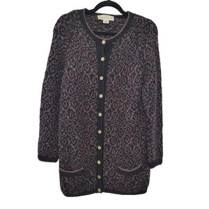 Peruvian Connection Vintage Hand Knit‎ Merino Wool Longline Sweater Size S